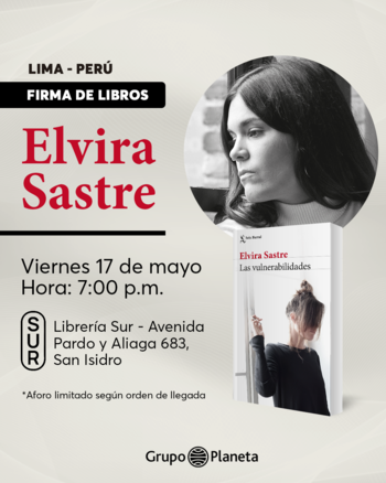 Firma de libros de Elvira Sastre | Viernes 17 de mayo - 07:00 pm