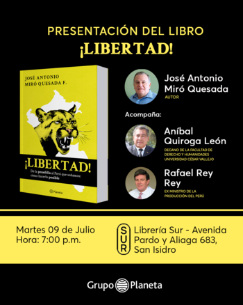 Presentación: ¡Libertad! | Martes 09 de julio - 07:00 pm